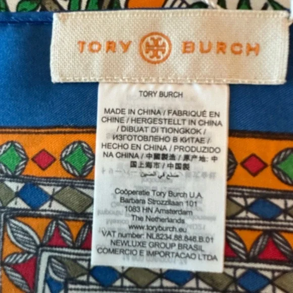 Tory Burch - Something Wild Silk Neckerchief courtesy of Green New With Tags - Picture 10 of 12